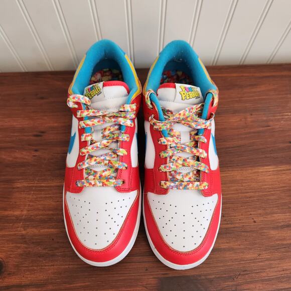 Nike Size 9M/10.5W Low Dunk‎ Fruity Pebbles Red/Blue/Yellow Pre-owned Good Clean - Picture 4 of 15